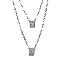 Escapulário Nossa Senhora do Carmo Pequeno em Aço Inoxidável