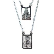 Escapulário Nossa Sra Aparecida Aço Inox Recortado 1,8 cm