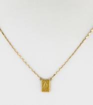 Escapulário Ns Aparecida Tijolinho 9x6 70 Cm Sf Ouro 18k 750