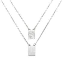 Escapulário NS do Carmo E Sagrado Coração Jesus a Laser Prateado