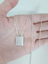 Escapulario o senhor é meu prata 925 80cm medalha 17x14