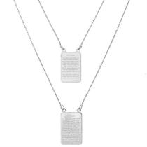 Escapulário Oração Pai Nosso De Prata 925 Escapulário Oração Pai Nosso De Prata 925