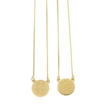 Escapulário Oração São Bento Banhado a Ouro 18k