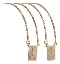 Escapulário Ouro 18k Maciço Cadeado São Jorge Sagrado 60 Cm Escapulário Ouro 18k Maciço Cadeado São Jorge Sagrado 60 Cm