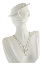 Escapulário Ouro Branco 18k 750 Tradicional Tijolinho 60 Cm Dourado