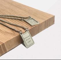 Escapulário Pai Nosso” prata aço zamac