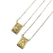 Escapulario Pequeno 1.2cm Nossa Senhora Aparecida Coraçao de Jesus Ouro Maciço 18k Corrente 70cm FDCER2K3. Escapulario Pequeno 1.2cm Nossa Senhora Aparecida Coraçao de Jesus Ouro Maciço 18k Corrente 70cm FDCER2K3.