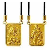 Escapulario Pequeno Estamparia Italiana Medalha 1.2cm Dupla Face Ouro 18k k2.1 Escapulario Pequeno Estamparia Italiana Medalha 1.2cm Dupla Face Ouro 18k k2.1