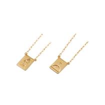 Escapulário placa orixá oxóssi banhado à ouro 18k