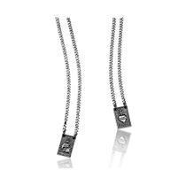 Escapulário Prata 925 60cm Sagrado Coração De Jesus e Nossa Senhora do Carmo