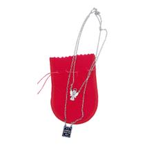 Escapulário religioso Prateado Anjinho Oração NS. Aparecida