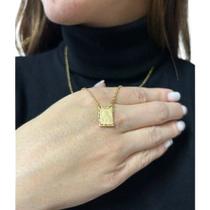 Escapulário Retangular Nossa Senhora do Carmo - Semijoia