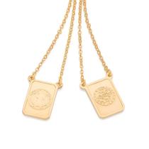 Escapulário rommanel banhado ouro 18k são bento 532570 Escapulário rommanel banhado ouro 18k são bento 532570