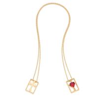 Escapulário rommanel banhado ouro 3x 24k 18k e 22k feminino cruz e coraçâo rosa 532344 Escapulário rommanel banhado ouro 3x 24k 18k e 22k feminino cruz e coraçâo rosa 532344