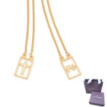 Escapulário Rommanel Masculino Banhado A Ouro 18k Escapulário Rommanel Masculino Banhado A Ouro 18k