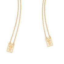 Escapulário rommanel unissex elo cadeado retangulares com cruz 532386