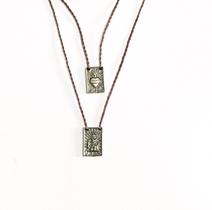 Escapulario Rosso Envelhecido Cordão Marrom Escapulario Rosso Envelhecido Cordão Marrom