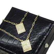 Escapulário Sagrado Coração De Jesus e Nossa Senhora Do Carmo Banho Ouro 18k 4750