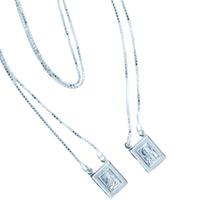 Escapulário Sagrado Coração De Jesus N. Sra. Carmo prata 925