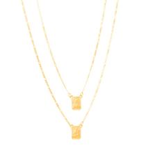 Escapulário Sagrado Coração e N. Sra Carmo em Ouro 18K - AU14574