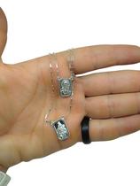 Escapulário Sagrado Coração Jesus NS do Carmo Prata deLei925