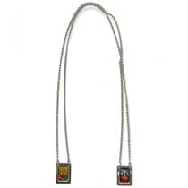 Escapulário Santa Luzia Em Aço Inox Foto 1,5 X 32 Cm