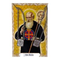 Escapulário São Bento Aço Inóx Redondo 1,2 X 32 Cm