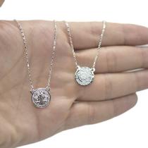 Escapulário São Bento Banhado A Prata 925