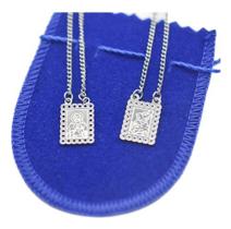 Escapulário São Jorge E Sagrado Coração Jesus Aço Inox 60cm Escapulário São Jorge E Sagrado Coração Jesus Aço Inox 60cm