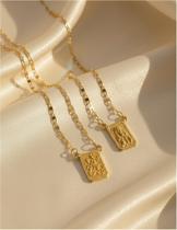 Escapulário São Jorge E Sagrado Piastrine D F 70 Cm Ouro 18k Dourado Escapulário São Jorge E Sagrado Piastrine D F 70 Cm Ouro 18k Dourado