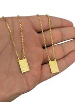 Escapulário Tijolinho 1Mm Deus É Fiel Banhado A Ouro 18K Escapulário Tijolinho 1Mm Deus É Fiel Banhado A Ouro 18K