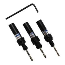 Escareador Cônico para Madeira Jogo com 03 Escareadores Haste 10mm Metali Escareador Cônico para Madeira Jogo com 03 Escareadores Haste 10mm Metali