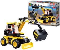 Escavadeira 2 em 1 Cubic Construção Kit Blocos de Montar Com 196 Peças - Multikids Escavadeira 2 em 1 Cubic Construção Kit Blocos de Montar Com 196 Peças - Multikids