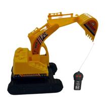 Escavadeira Controle Remoto Sem Fio 20Cm 3 Funcoes Art Brink