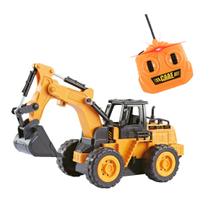 Escavadeira Controle Sem Fio Trator Move a Pá Carrinho Carro Draga DM Toys DMT6876