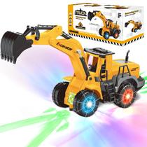Escavadeira de brinquedo ALOTJOY com luzes, música para crianças de 3 a 6 anos Escavadeira de brinquedo ALOTJOY com luzes, música para crianças de 3 a 6 anos