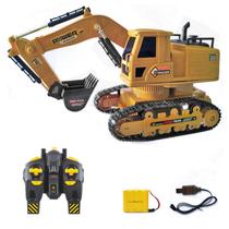 Escavadeira de controle remoto com som Recarregavel 40cm Escavadeira de controle remoto com som Recarregavel 40cm