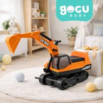 Escavadeira Infantil Gigante com Pedal e Braço Articulado com Pá Funcional, Rodas Reforçadas, Brinquedo Infantil até 50kg Resistente