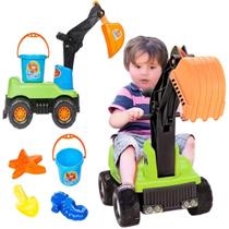 Escavadeira Max Ou Praia Brinquedos Infantil Suportam Até 30kg Com Acessorios Tilin Brinquedos