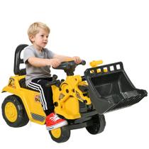 Escavadeira Ride On HOMCOM Kids Bulldozer com armazenamento embaixo do assento