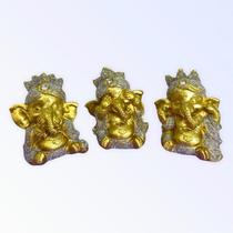 Escolha a Cor Trio Ganesha Cego Surdo Mudo 8 cm em Resina - Bialluz