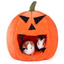 Esconderijo de cobaia ONEJU Halloween Pumpkin Bed Orange