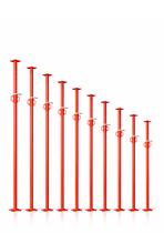 Escoras Metálica Ajustável Para Laje Regulável De 2,20m A 4,0m. Aço SAE 1020 Galvanizado
