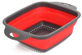 Escorredo De Alimentos Retrátil Em Silicone Super Prático