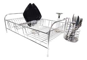 Escorredor 13 Pratos Cama Porta Talheres Inox Jomer 3140 Escorredor 13 Pratos Cama Porta Talheres Inox Jomer 3140