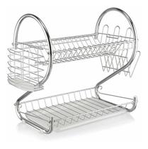 Escorredor 14 Pratos Com Porta Talheres Inox Bandeja Coletora