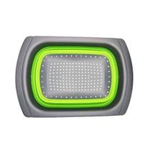 Escorredor Alimentos Verde Alça Retratil Silicone Retratil Pia Macarrao Legumes Frutas Escorredor Alimentos Verde Alça Retratil Silicone Retratil Pia Macarrao Legumes Frutas