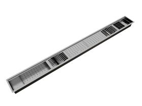 Escorredor Calha Úmida 8 Módulos Canal Organizador Completo Embutido 200cm