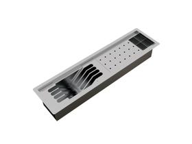 Escorredor Calha Úmida Completa Sobrepor Canal Equipado Inox 60 Cm Slim Escorredor Calha Úmida Completa Sobrepor Canal Equipado Inox 60 Cm Slim