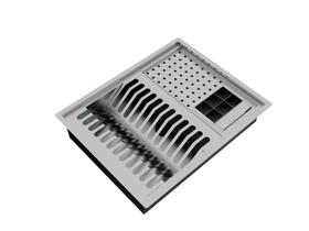 Escorredor Calha Úmida Lateral Quadratta Escorredor 50x40 Porta Esponja Escorredor Calha Úmida Lateral Quadratta Escorredor 50x40 Porta Esponja